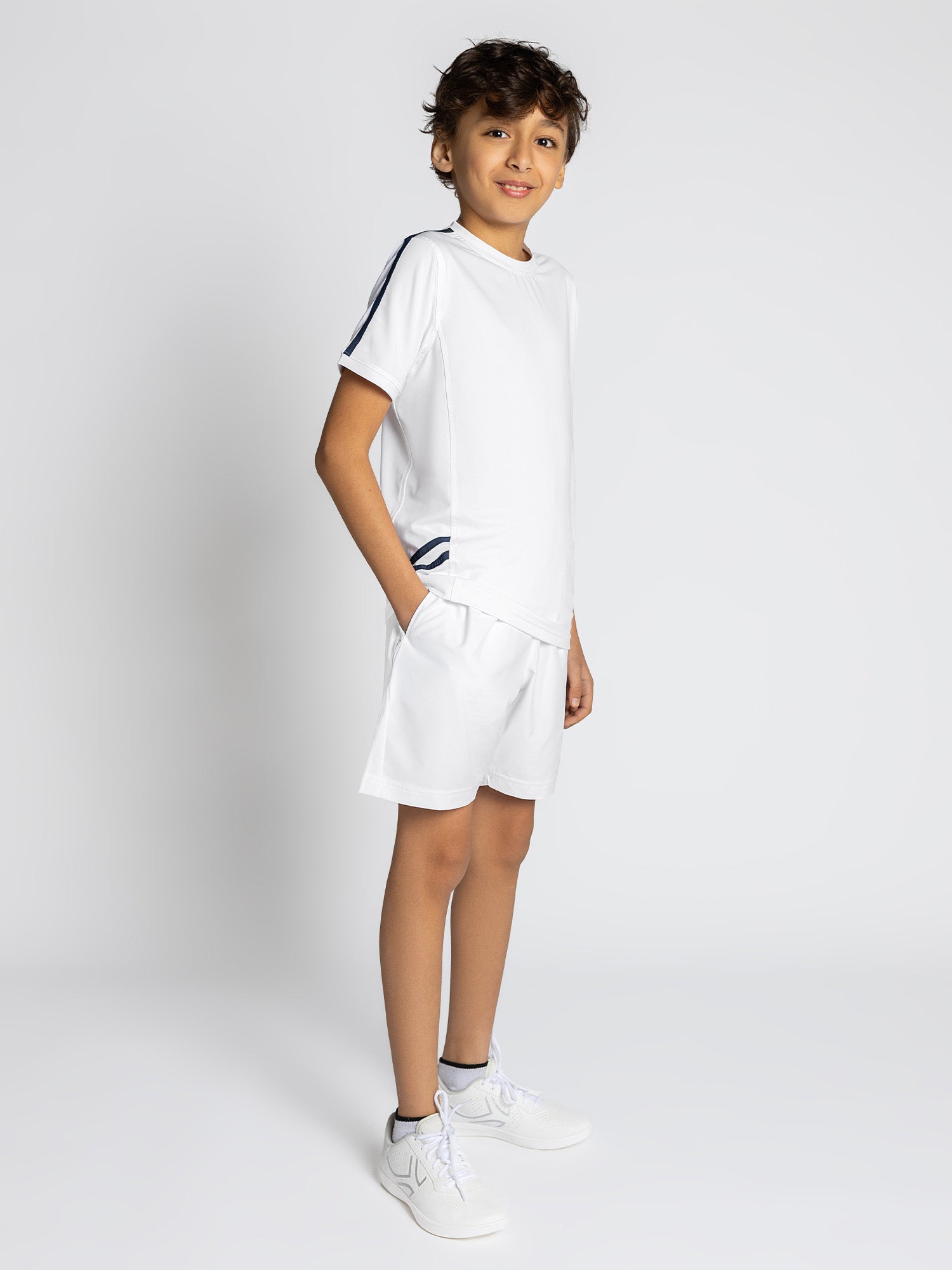 Boys Classic Tennis Short	- White