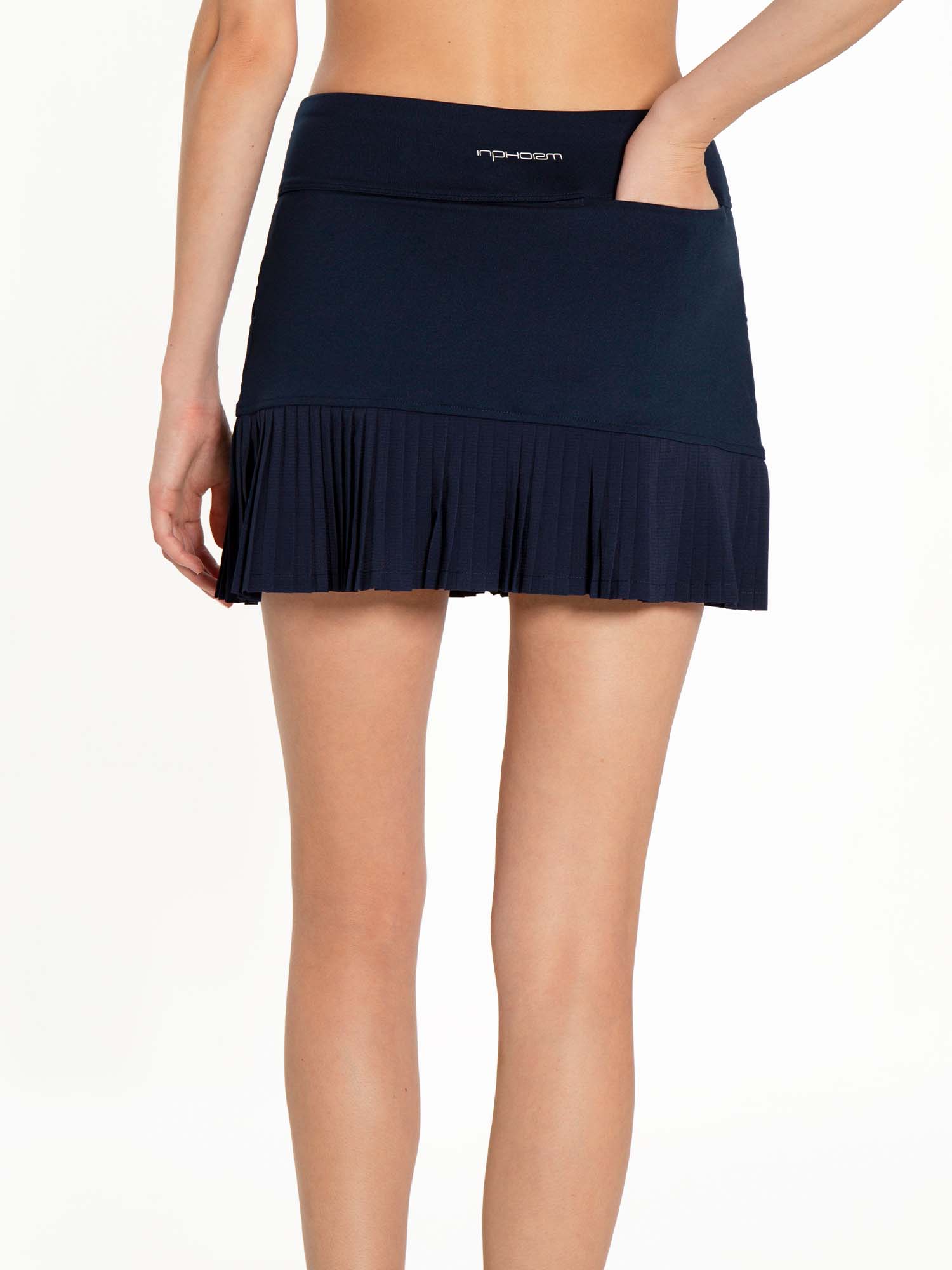 Ashley Asymmetrical Pleated Skirt - Midnight