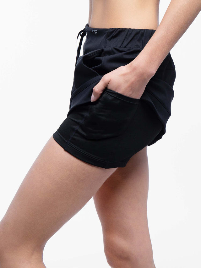 Alexa 13 1/2" Athleisure Skirt - Black Skirts & Skorts - inPhorm NYCBlack
