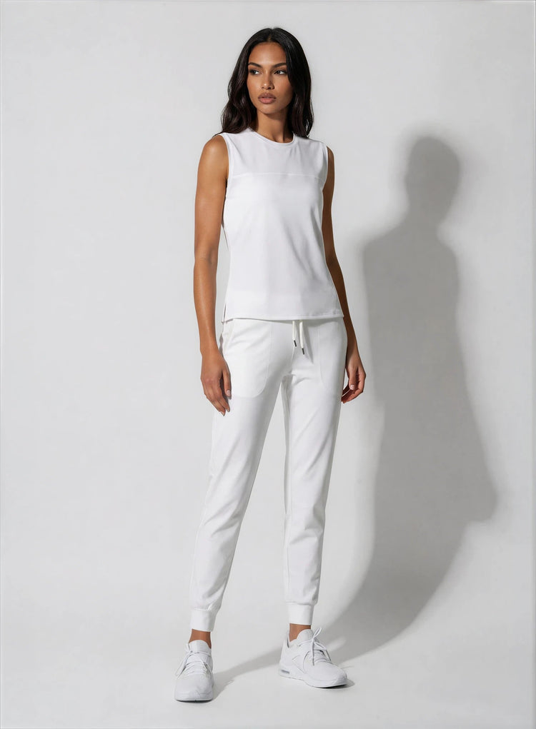 Alexa Jogger - White Pants - inPhorm NYCWhite
