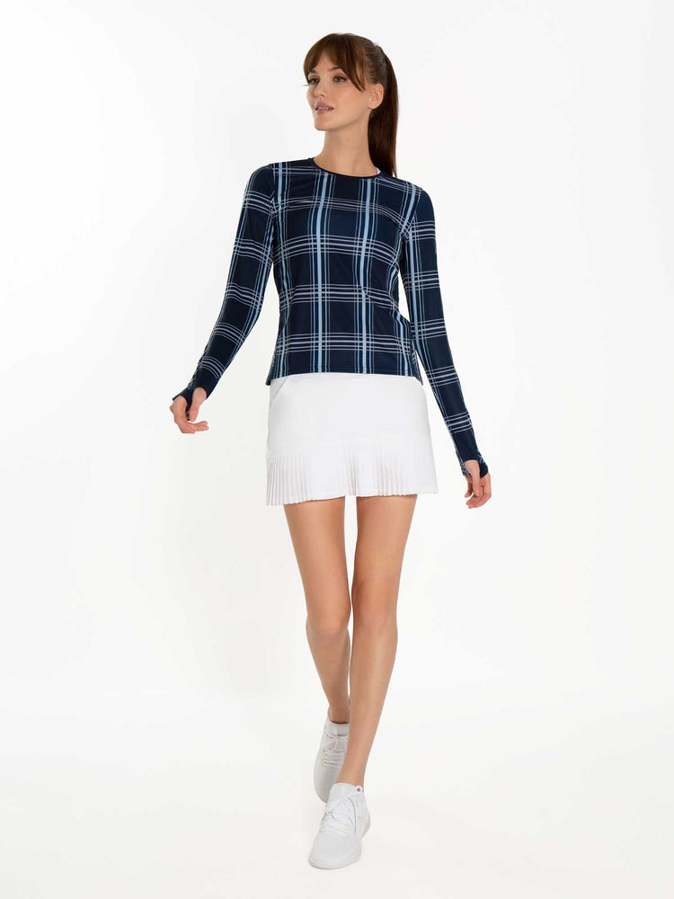 Ashley Asymmetrical 15" Pleated Skirt - White Skirts & Skorts - inPhorm NYCWhite