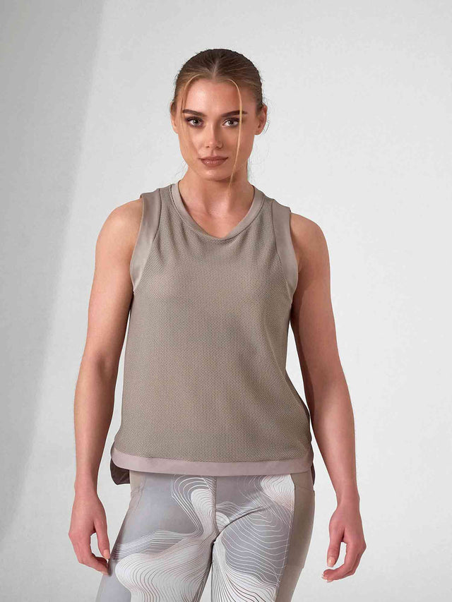 BAILA Mesh Tank Top | Technical Athletic Tank with High - Low Hem | First Position Collection - inPhorm NYCLATTE