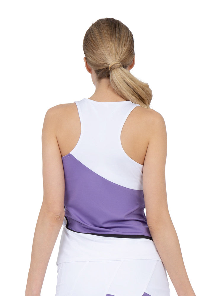 Baseline Tank - White/Lavender Combo Tops - inPhorm NYCWhite/Lavender Combo