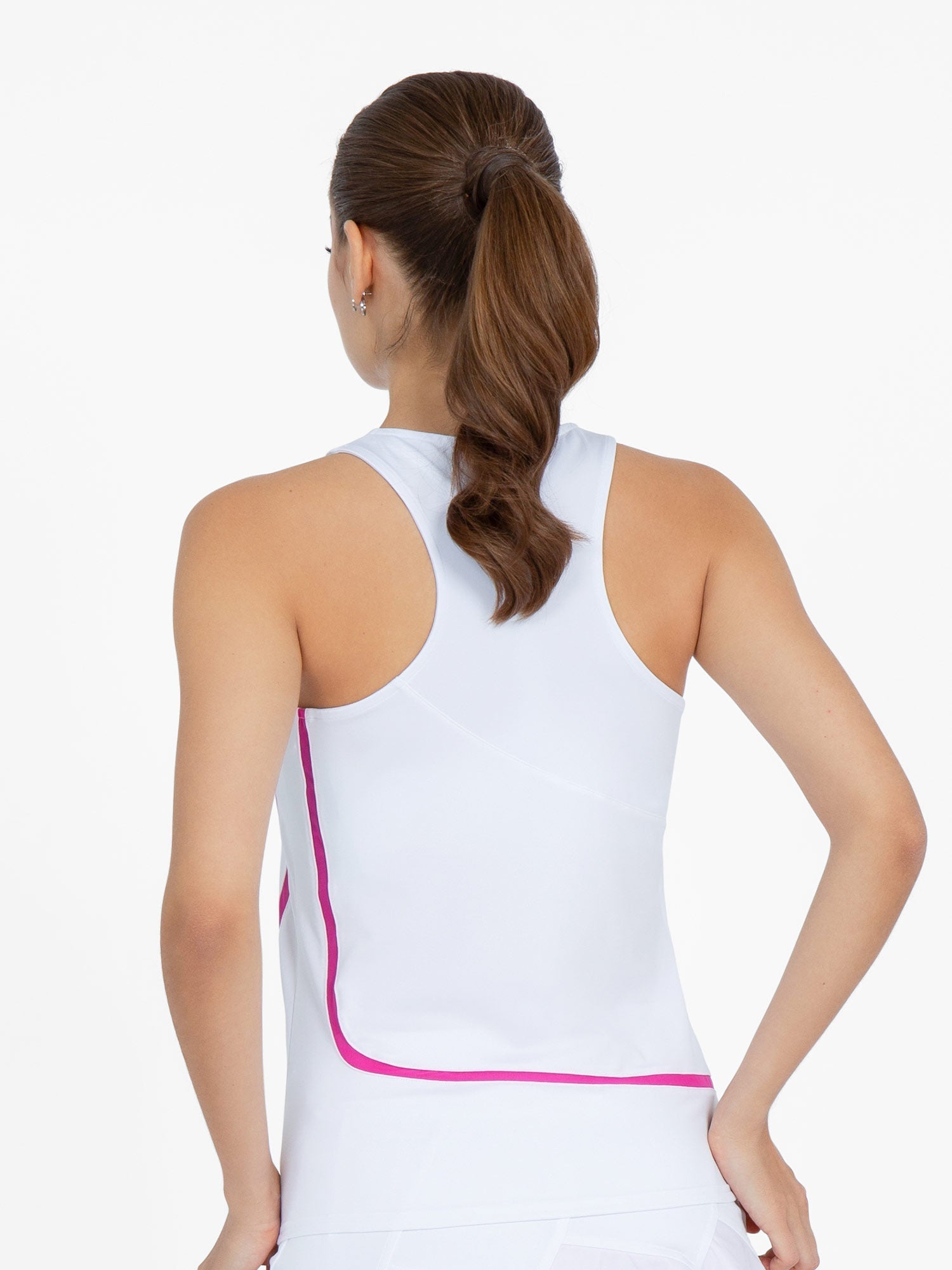 Baseline Tank - White/Pink Tops - inPhorm NYCWhite/Pink