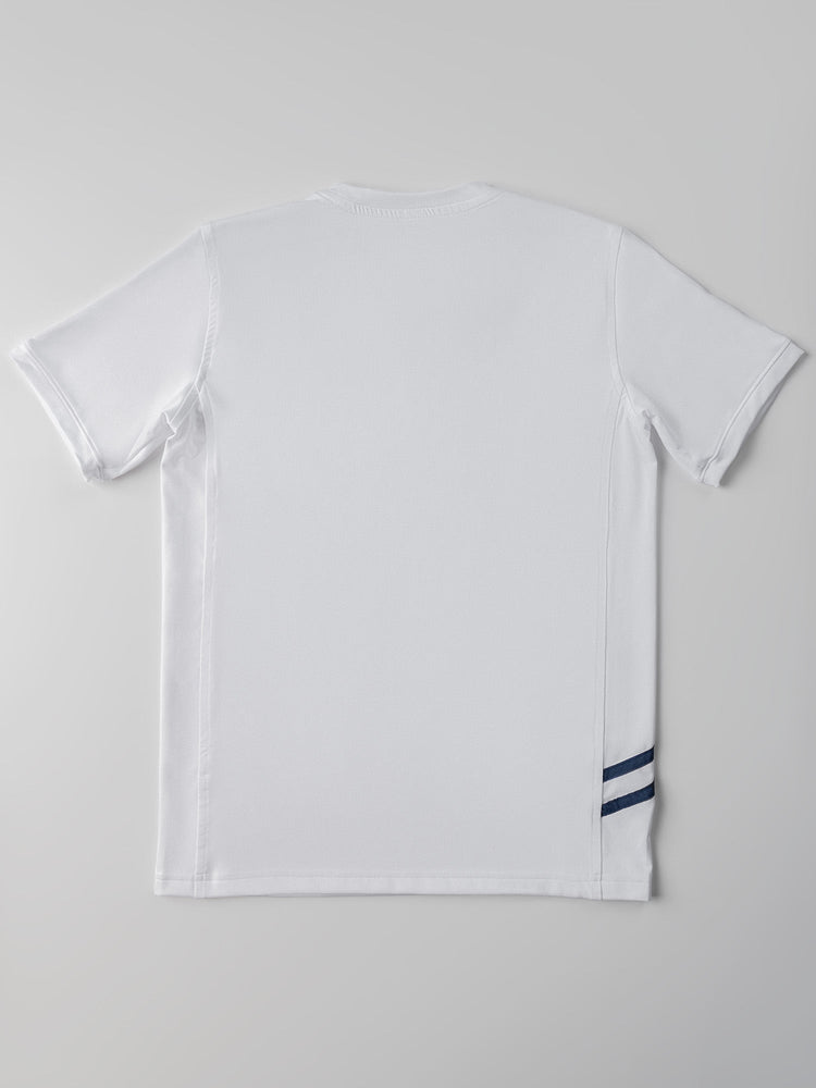 Boys Classic Crew Neck - White/Midnight Kids - inPhorm NYCWhite/Midnight