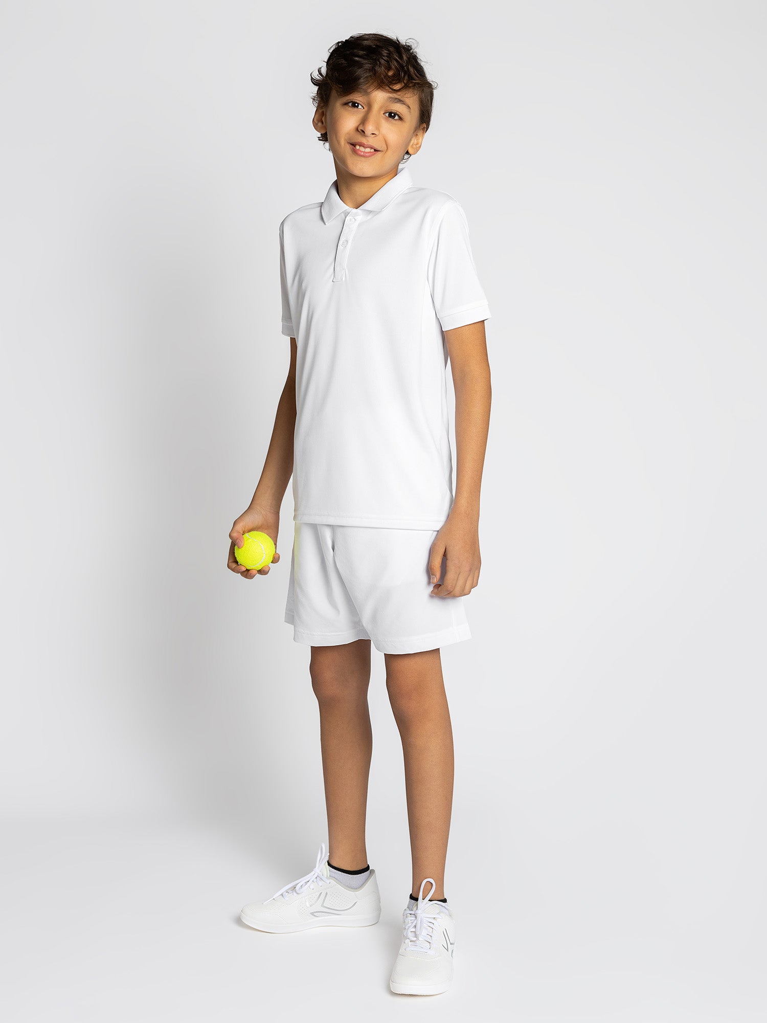 Boys Classic Rib Collar Polo - White Kids - inPhorm NYCWhite