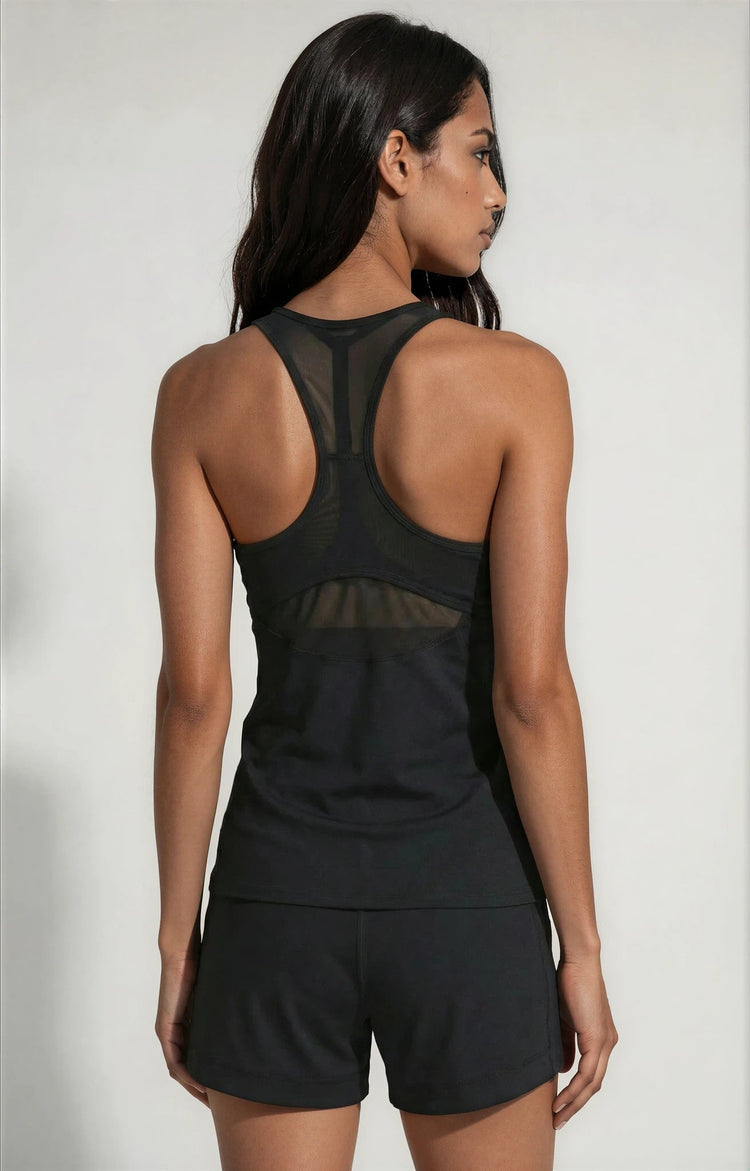 Bridget Racer Back Active and Tennis Tank - Black Tops - inPhorm NYCBlack