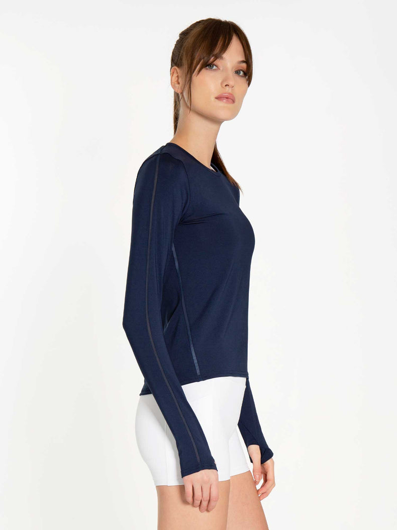 Classic Long Sleeve Crew - Midnight Tops - inPhorm NYCMidnight