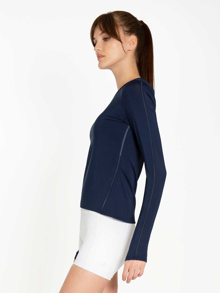 Classic Long Sleeve Crew - Midnight Tops - inPhorm NYCMidnight