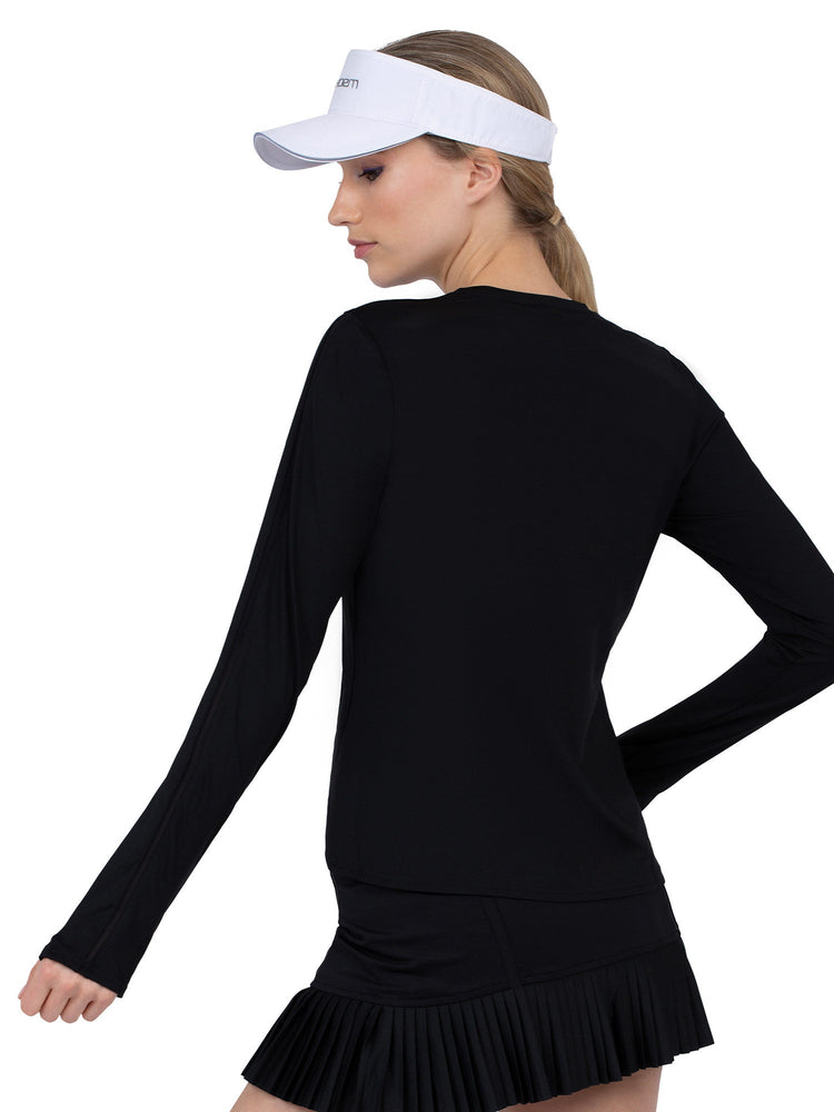 Classic Long Sleeve Crew Neck - Black Tops - inPhorm NYCBlack