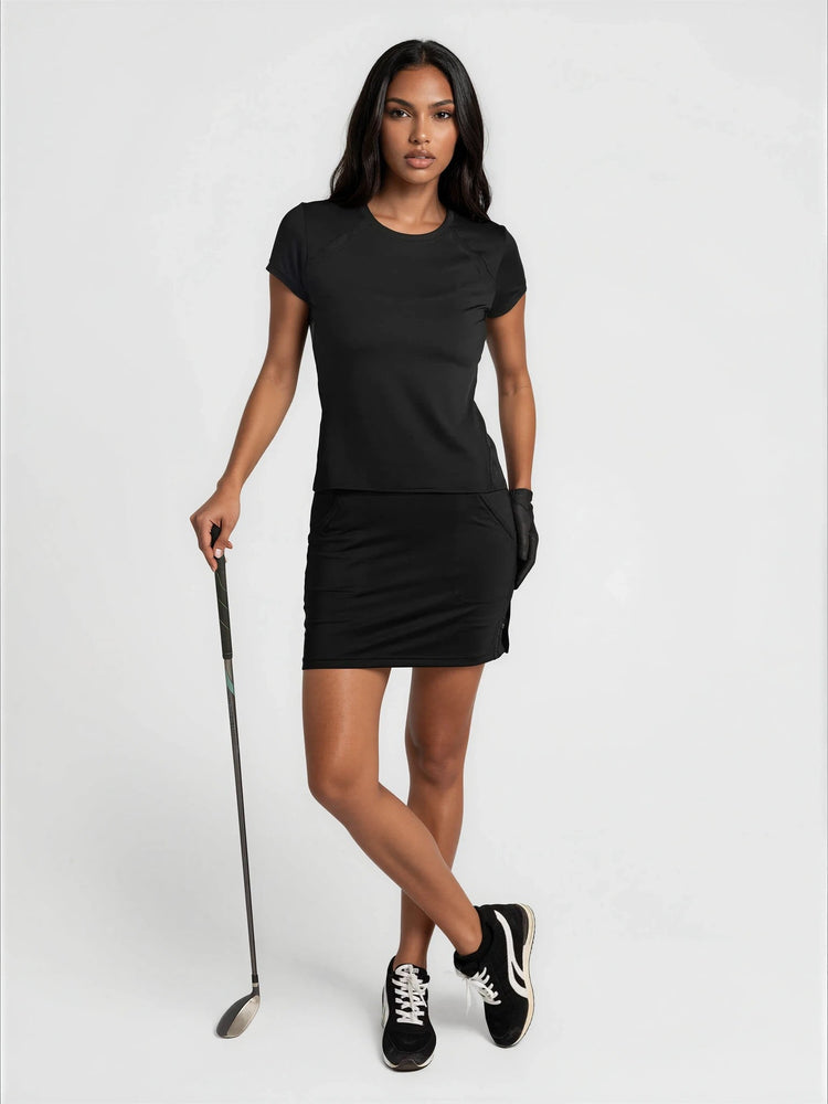 Classic Short Sleeve Crew Neck - Black Tops - inPhorm NYCBlack