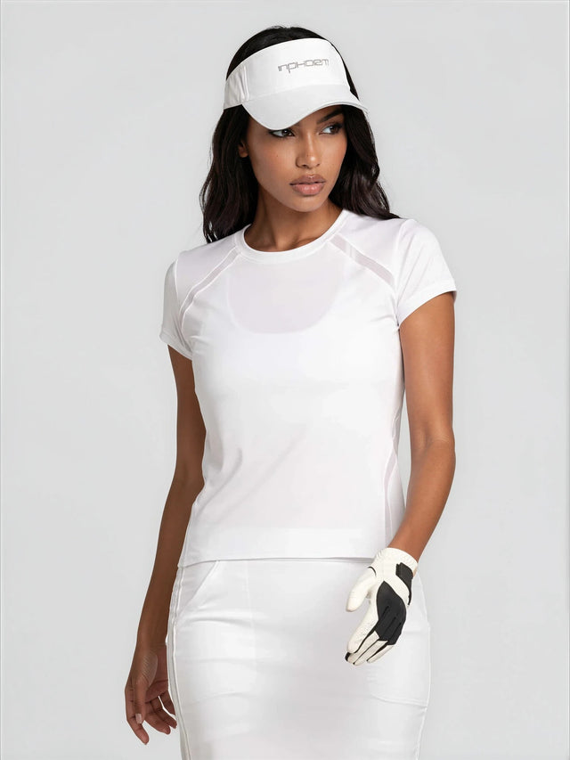 Classic Short Sleeve Crew Neck - White Tops - inPhorm NYCWhite