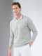 Classic V Neck Sweater - Light Heaher