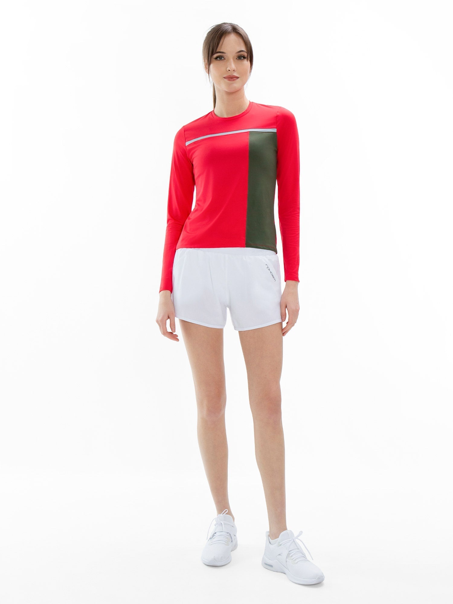 Eco - Active Crew - Poppy/Militare Combo Tops - inPhorm NYCPoppy/Militaire Combo