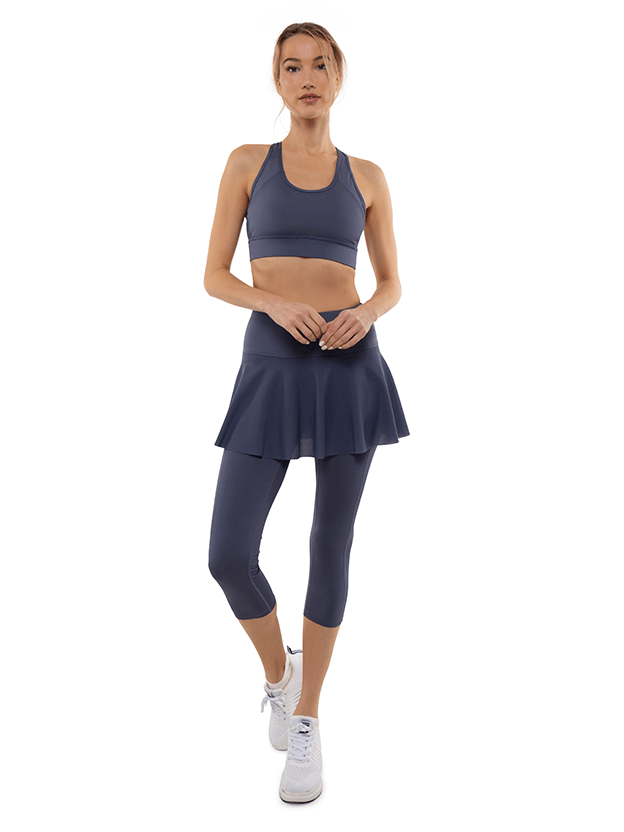 ELLE High - Impact Compression Sports Bra Bras - inPhorm NYCSHADOW BLUE