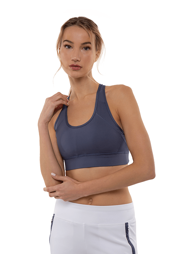 ELLE High - Impact Compression Sports Bra Bras - inPhorm NYCSHADOW BLUE