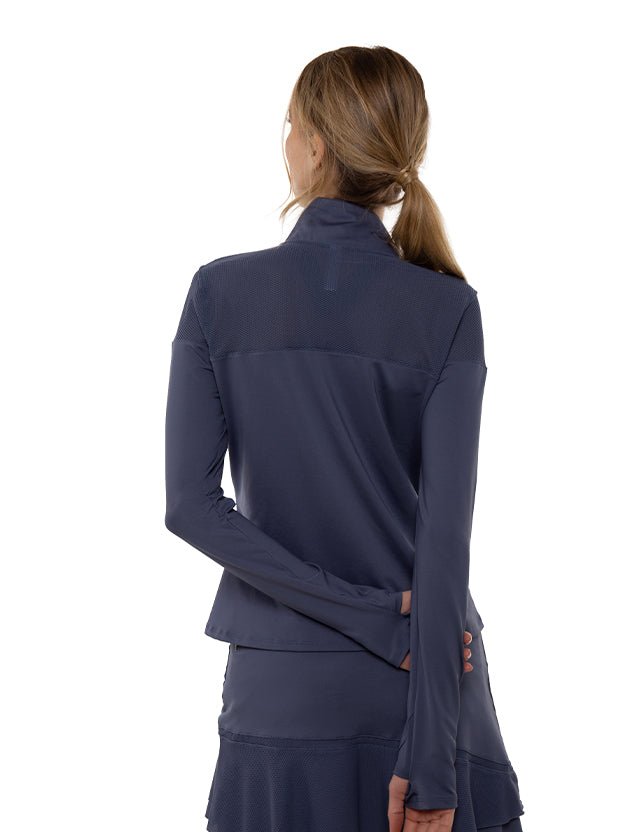 EVA PERFORMANCE HALF ZIP Tops - inPhorm NYCSHADOW BLUE