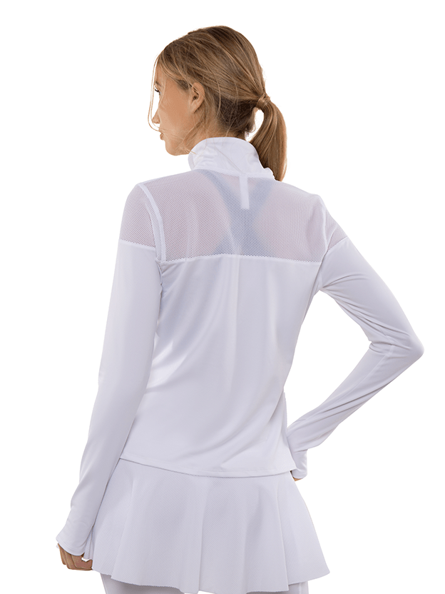 EVA PERFORMANCE HALF ZIP Tops - inPhorm NYCWhite