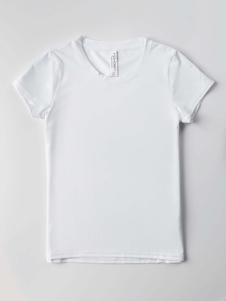 Girls Classic Short Sleeve Crew Neck - White Kids - inPhorm NYCWhite