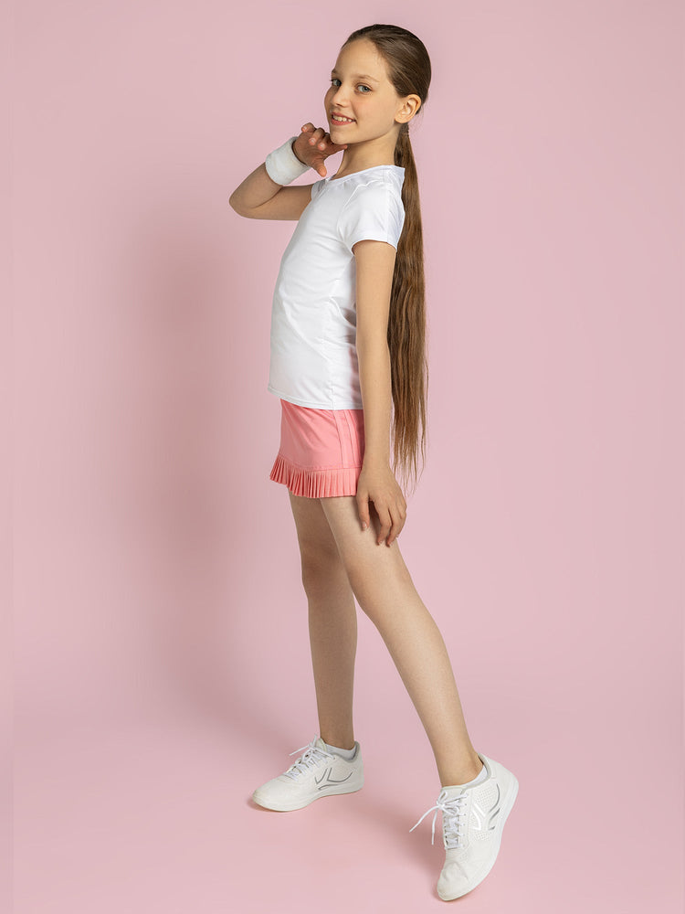 Girls Classic Short Sleeve Crew Neck - White Kids - inPhorm NYCWhite