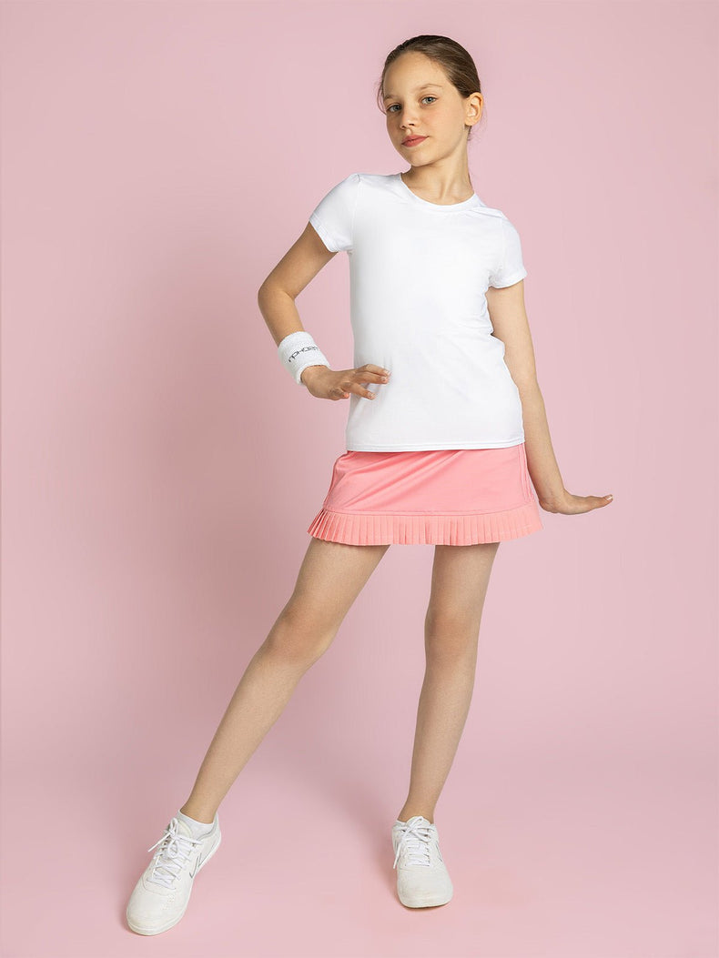 Girls Classic Short Sleeve Crew Neck - White Kids - inPhorm NYCWhite