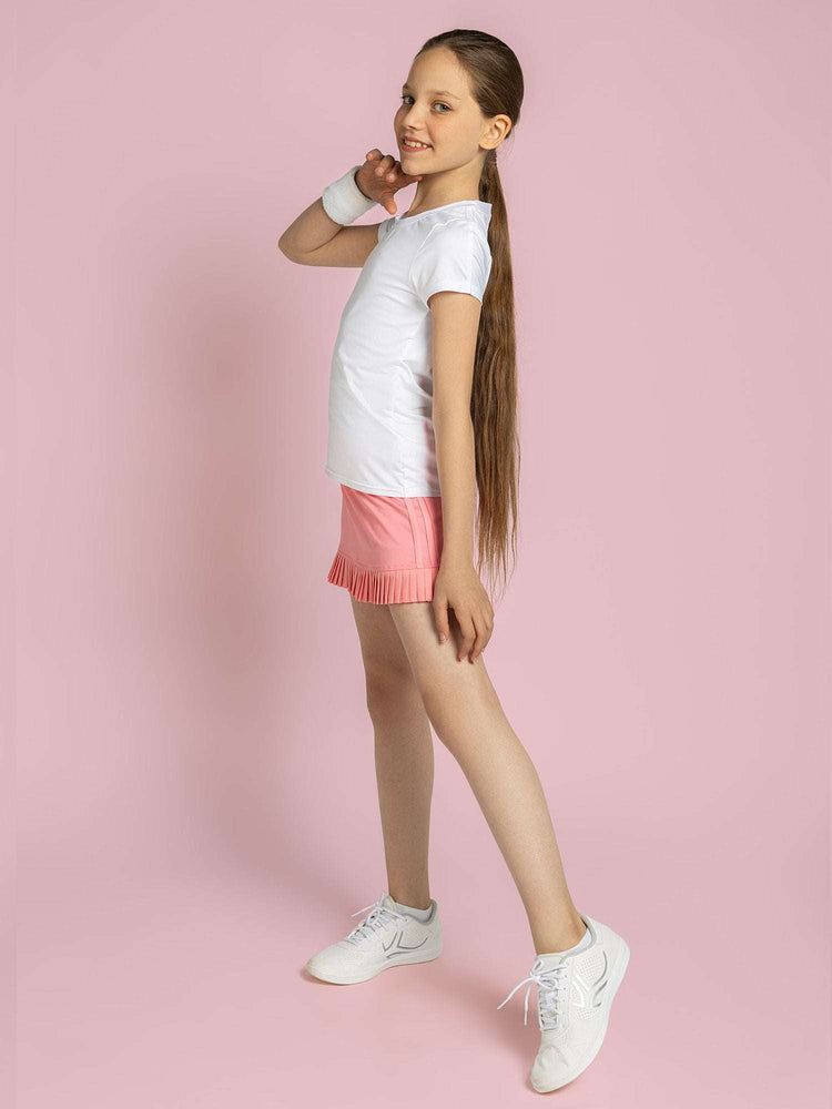 Girls Classic Short Sleeve Crew Neck - White Kids - inPhorm NYCWhite