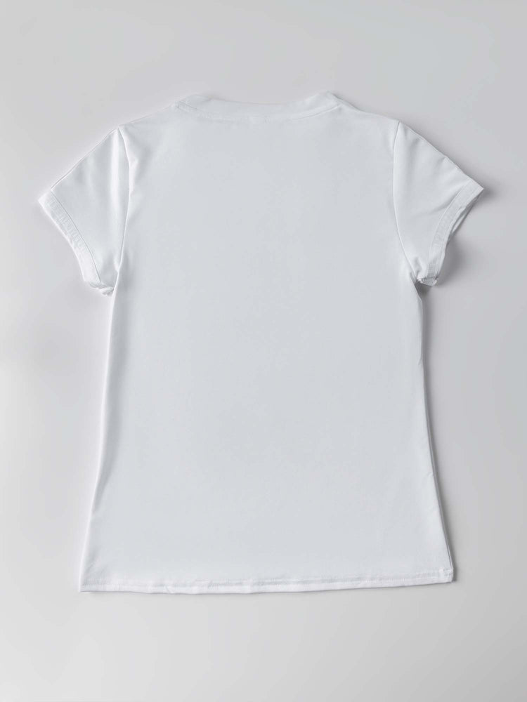 Girls Classic Short Sleeve Crew Neck - White Kids - inPhorm NYCWhite