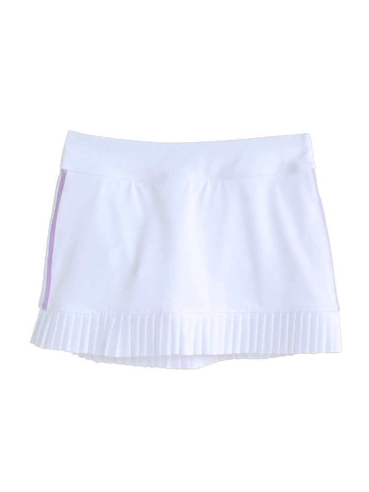 Girl's Emma Fitted Tennis Tank - Crew Neck | inPhorm Kids - inPhorm NYCWhite