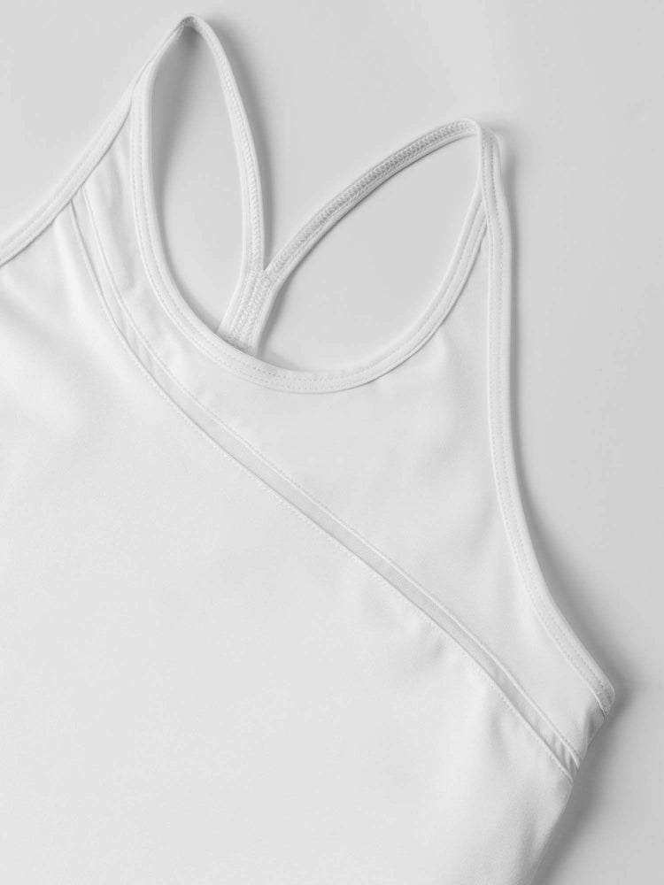 Girls Strappy Tank - White Kids - inPhorm NYCWhite
