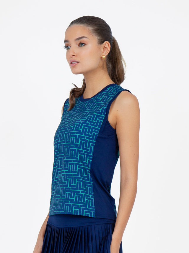Harper Performance Tank - Ink Tessel/Ink Tops - inPhorm NYCInk Tessel/Ink