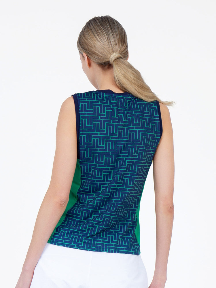 Harper Performance Tank - Ink Tessel/Ivy Tops - inPhorm NYCInk Tessel/Ivy