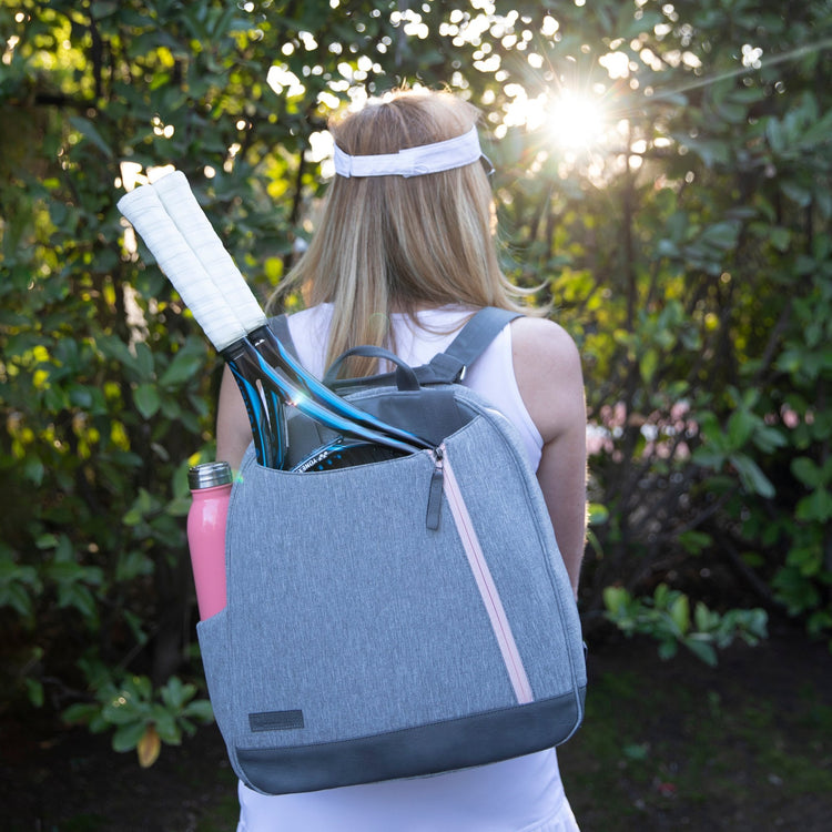 Melbourne Tennis Backpack / Tote Sport Bag - inPhorm NYCDove White & Cashmere