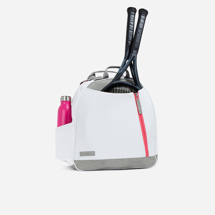 Melbourne Tennis Backpack / Tote Sport Bag - inPhorm NYCDove White & Watermelon