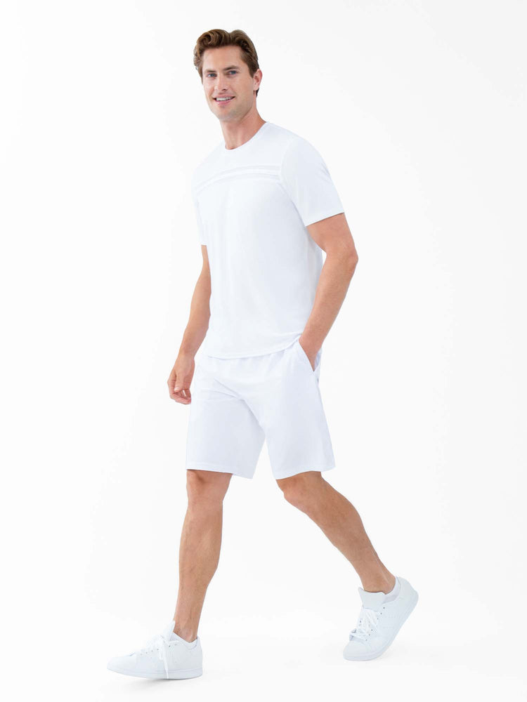 Performance Men's Tournament Short Sleeve Crew Neck - White Men - inPhorm NYCWhite