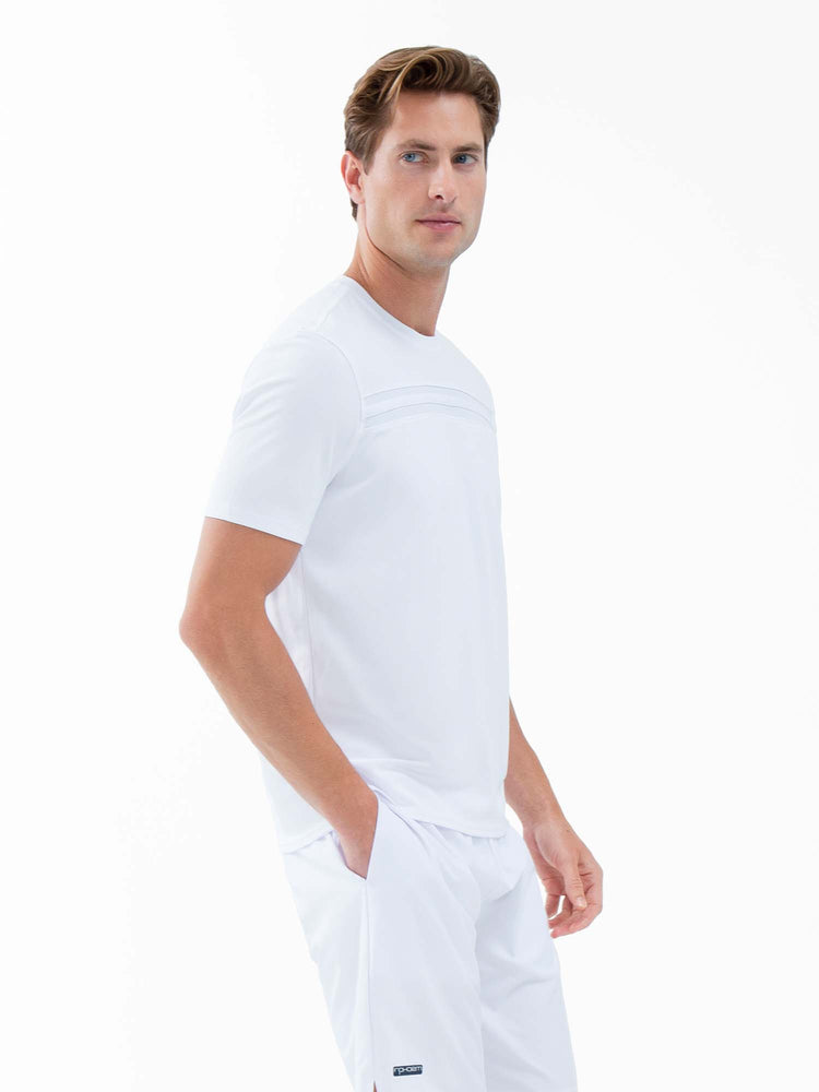 Performance Men's Tournament Short Sleeve Crew Neck - White Men - inPhorm NYCWhite