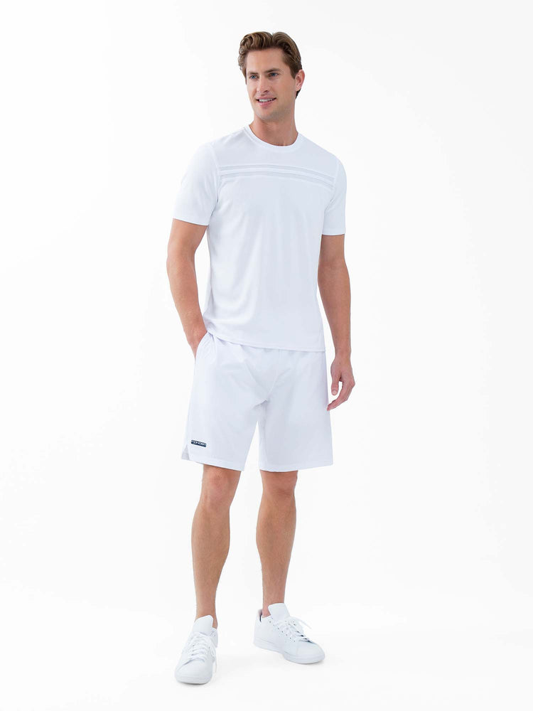 Performance Men's Tournament Short Sleeve Crew Neck - White Men - inPhorm NYCWhite