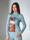 Riley Performance Mock Neck - Viridian Print