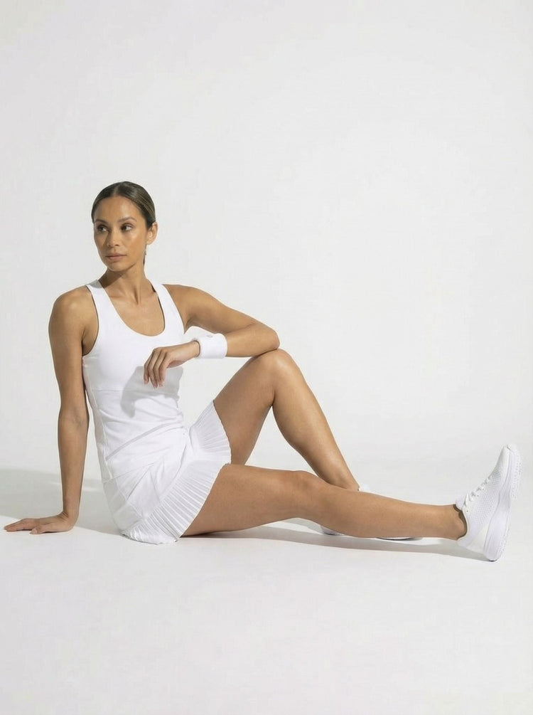 Sinclaire 13 1/2" Pleated Hem Golf And Tennis Skirt - White Skirts & Skorts - inPhorm NYCWhite