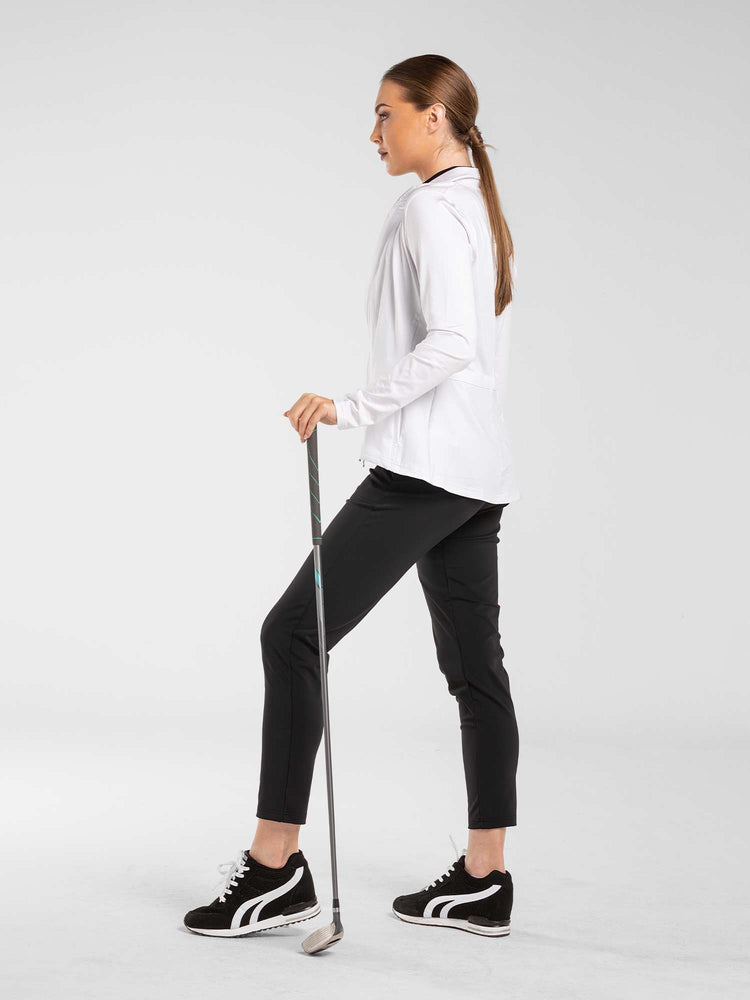 Stylish Women's Golf Pants - Fitted Design with Moisture - Wicking Pants - inPhorm NYCBlack