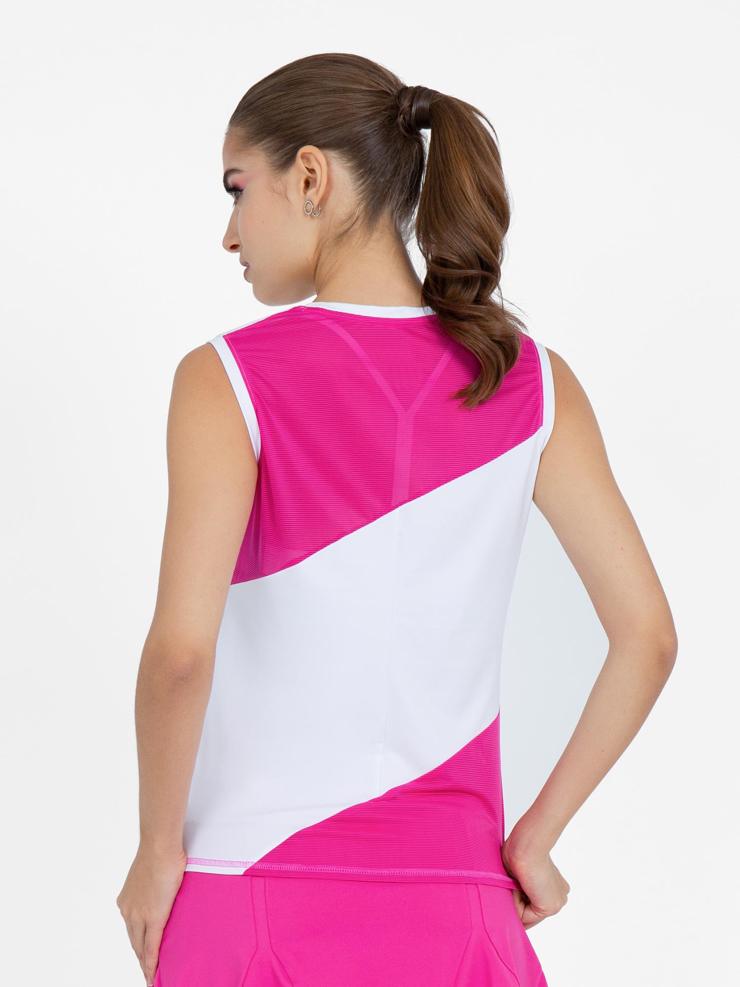 Sustainable Stylish Sofia Tank - White/Pink Tops - inPhorm NYCWhite/Pink