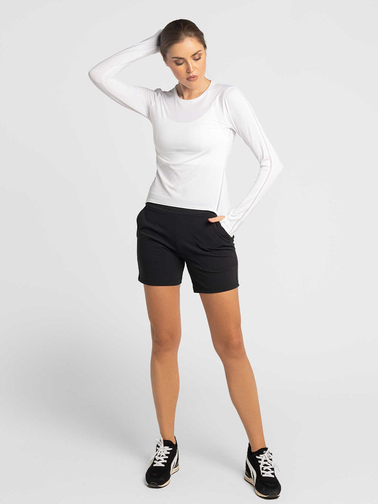 Women's Cleo Short - Stylish & Functional for Active Lifestyles - Black Shorts - inPhorm NYCBlack