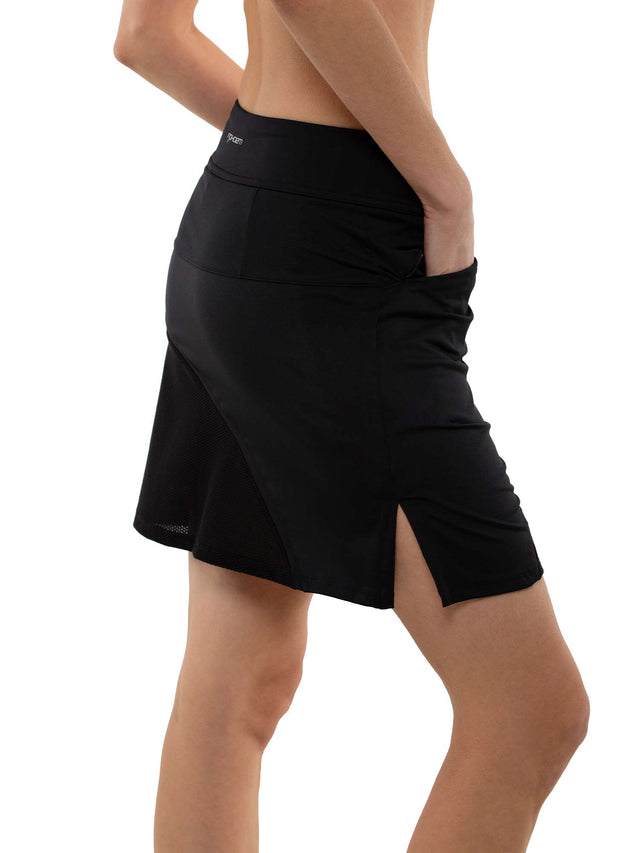 Zoe 15" A - Line Golf & Tennis Skirt – 4 Pockets - inPhorm NYCBlack