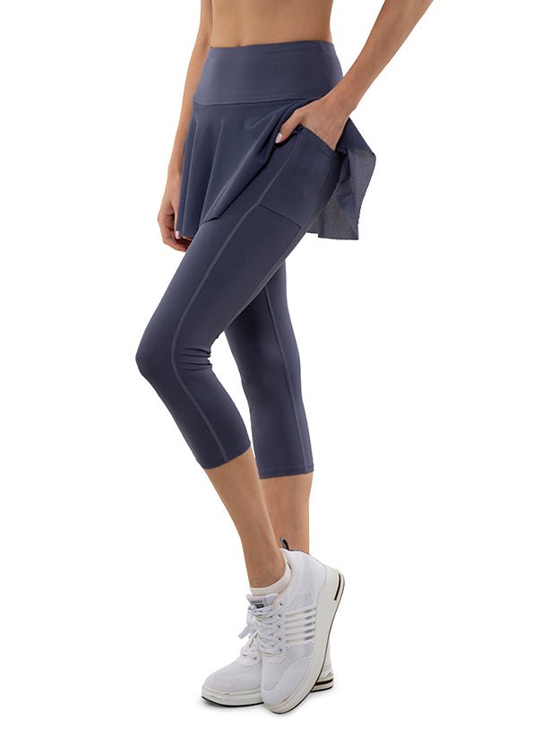 Zoe Performance 7/8 Capri Skort Skirts & Skorts - inPhorm NYCSHADOW BLUE