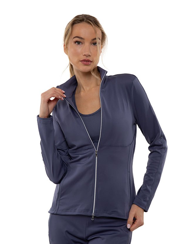 Zoe Performance Knit Jacket Jackets & Outerwear - inPhorm NYCSHADOW BLUE