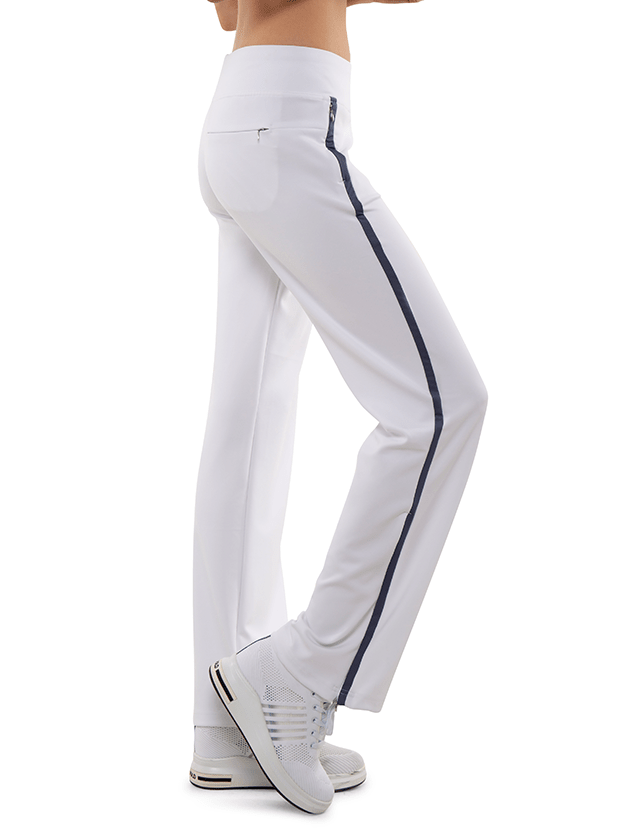 Zoe Performance Knit Pants Pants - inPhorm NYCWHITE/SHADOW BLUE