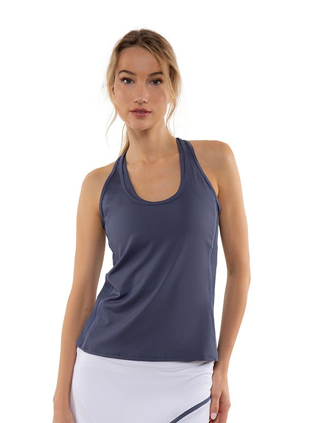 Zoe Performance Tank Tops - inPhorm NYCSHADOW BLUE