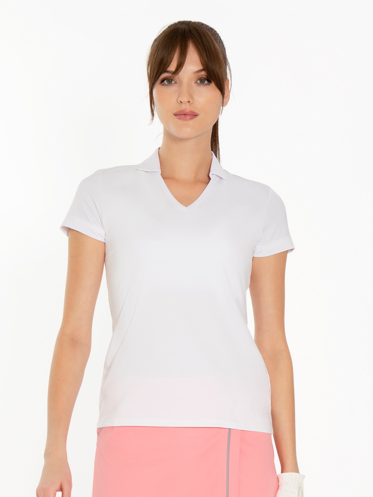 Bailey VN with Collar Top - White