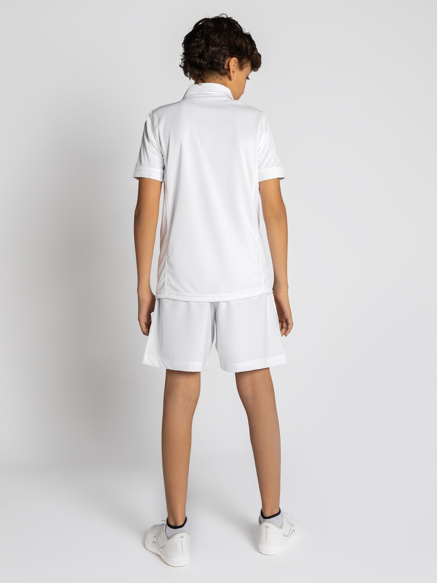 Boys Classic Rib Collar Polo - White