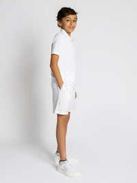 Boys Classic Tennis Short	/ White