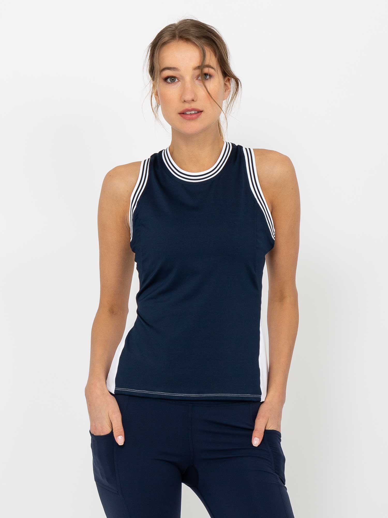 Ace Your Game Racerback Tank - Midnight/White Combo